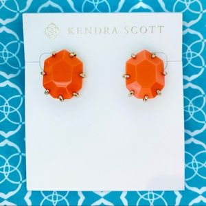 KS ORANGE AND GOLD MORGAN EARRINGS